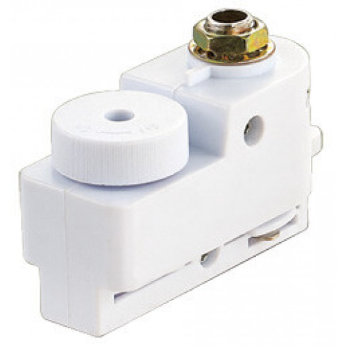 Адаптер для однофазного шинопровода осветительного белый, полиэтиленовый пакет UBX-Q121 K61 WHITE 1 POLYBAG | 10574 | Volpe