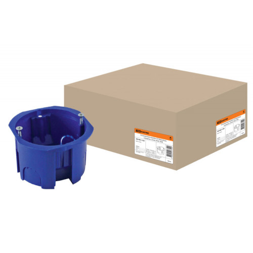 Коробка установочная 65х45 синняя с саморезами | SQ1402-1128 | TDM