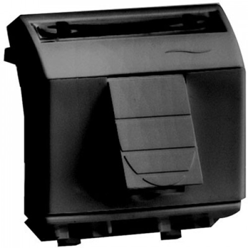 Brava черный розетка компьютерная RJ45 двойная категория 5e экран. FTP 2мод| 77450N | DKC