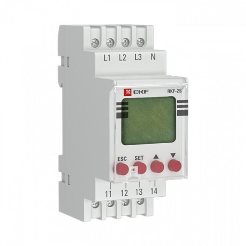 Реле контроля фаз с LCD дисплеем (с нейтралью) RKF-2S EKF PROxima | rkf-2s | EKF
