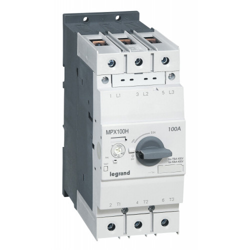 Автоматический выключатель для защиты электродвигателей MPX3 T100H 63A 100kA | 417376 | Legrand