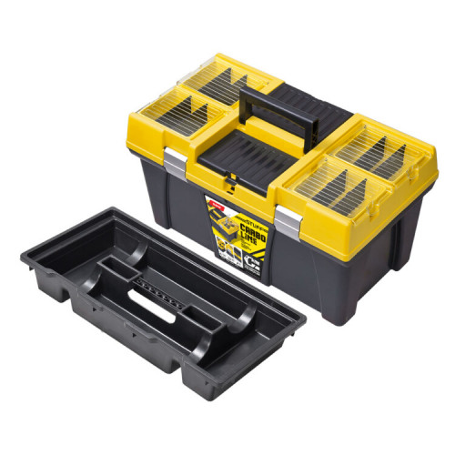 Ящик для инструментов 60х34х32см Patrol STUFF 26 SEMI PROFI CARBO желтый | 146173 | Tech-KREP