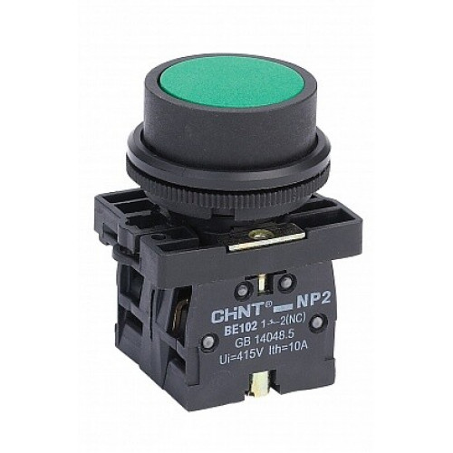 Кнопка управления NP2-EW3365 1НО+1НЗ зеленая AC/DC230В(LED) IP40 | 574736 | CHINT