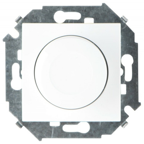 Simon 15 Белый Светорегулятор поворотно-нажимной, 500Вт, 230В, винт. зажим | 1591311-030 | Simon