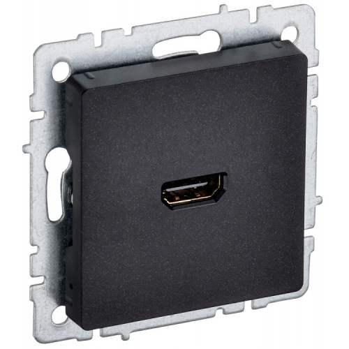 BRITE Розетка HDMI РHDMI-0-БрЧ черный | BR-H10-K02 | IEK