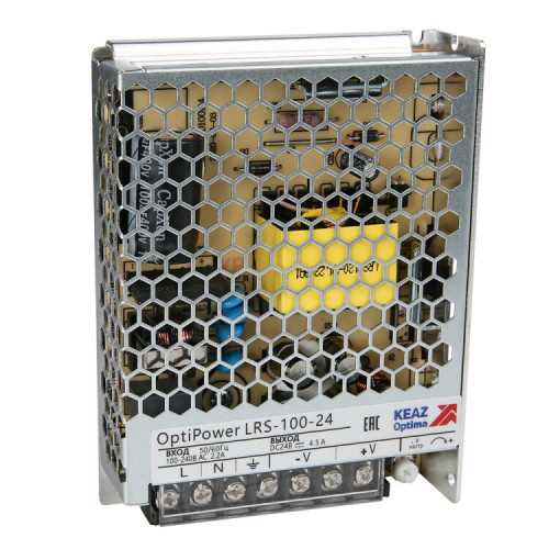 Блок питания панельный OptiPower LRS 100-24 4.5A | 328879 | КЭАЗ
