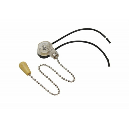 Выключатель для настенного светильника c проводом и деревянным наконечником «Silver» | 32-0103 | REXANT