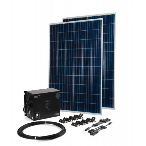 Комплект Teplocom Solar-1500+Солнечная панель 250Вт х2 кабель 10 м MC4 коннекторы | 2424 | Бастион