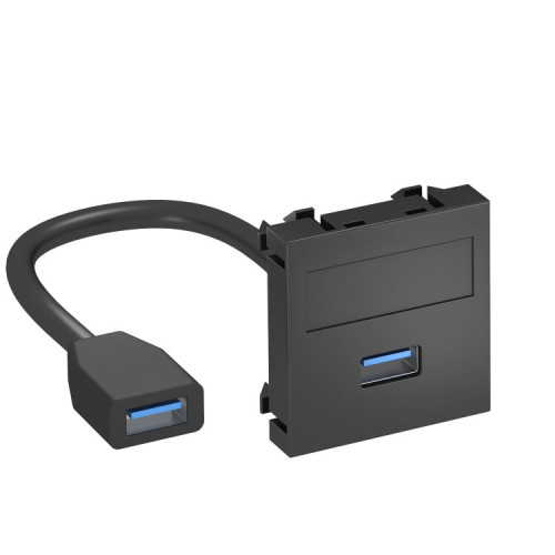 Мультимедийная рамка USB 3.0 A-A Modul45 (черный) (MTG-U3A F SWGR1) | 6104925 | OBO Bettermann