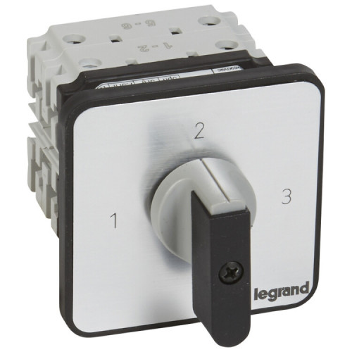 Трехпозиционный переключатель без положения ''0'' - PR 26 - 1П - 3 контакта - крепление на дверце | 027501 | Legrand