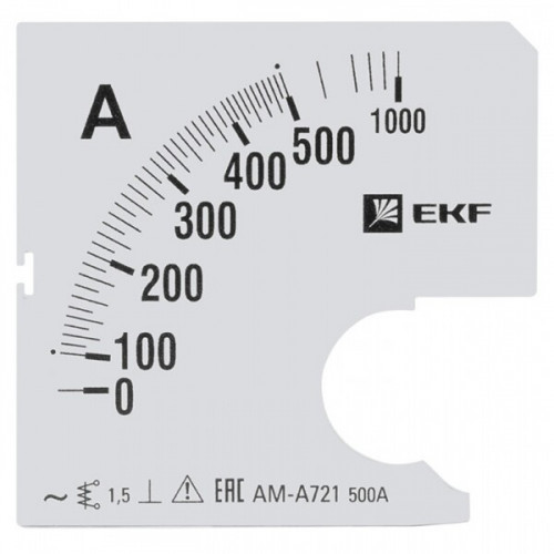 Шкала сменная для A721 500/5А-1,5 EKF PROxima | s-a721-500 | EKF