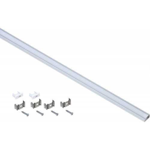 Профиль алюминиевый для светодиодной ленты 1607 накл. прям. 2м к-т опал | LSADD1607-SET1-2-N1-1-08 | IEK