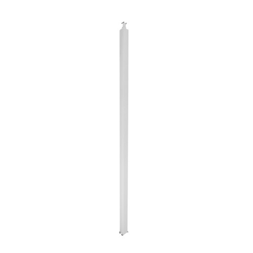 Универсальная колонна алюминиевая с крышкой из алюминия 2 секции, высота 2,77 метра, с возможностью увеличения высоты до 4,05 метра, цвет белый | 6531