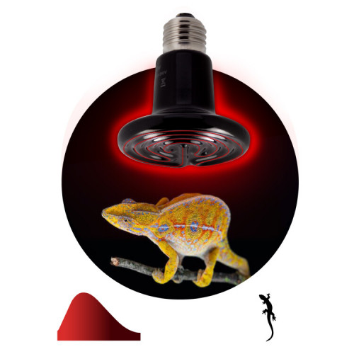 Инфракрасная лампа 150Вт Е27 FITO-150W-НQ керамическая серии CeramiHeat модель RX для брудера, рептилий | Б0052716 | ЭРА