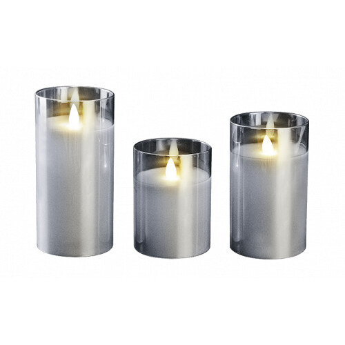 Свечи светодиодные декоративные CL7-SET3-sr (компл. 3-х свечей, серебр.) | 5018792 | ФАZА