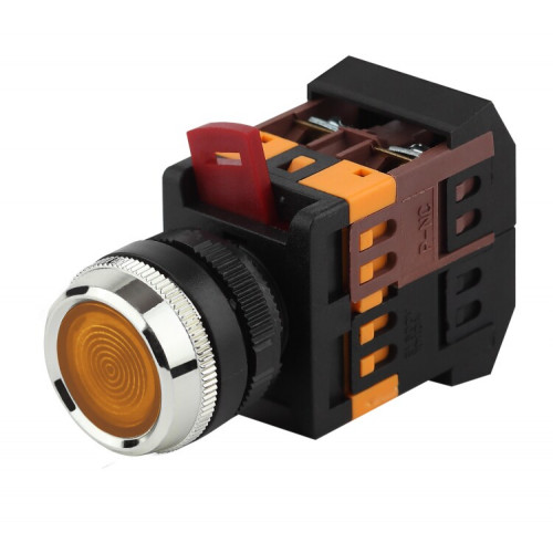 Кнопка управления ABLFS-22 желтый d22мм неон/240В 1з+1р (10/400/3200) | Б0045655 | ЭРА