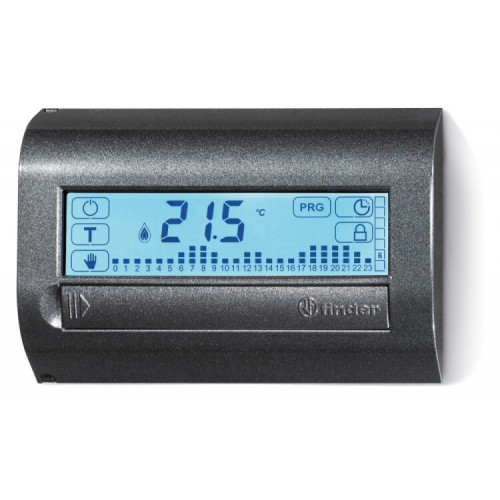 Комнатный цифровой термостат с недельным таймером; сенсорный экран; питание 3В DС; 1СО 5А; монтаж на стену; NFC; цвет черны | 1C8190032107PAS | Finder