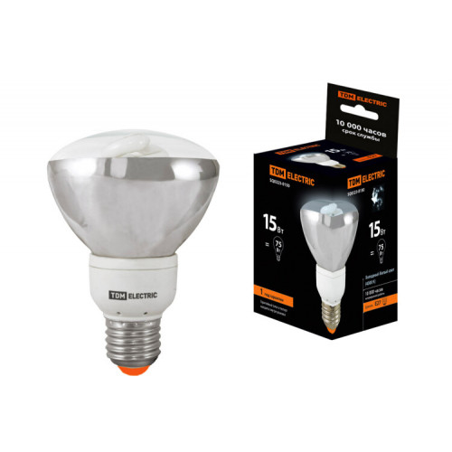 Лампа энергосберегающая КЛЛ 15Вт Е27 840 отражатель (рефлектор) RM80 FR | SQ0323-0150 | TDM