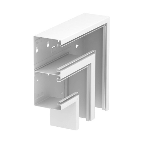 Плоский угол кабельного канала Rapid 80 90x210 мм (сталь,белый) (GS-DFF90210RW) | 6278530 | OBO Bettermann