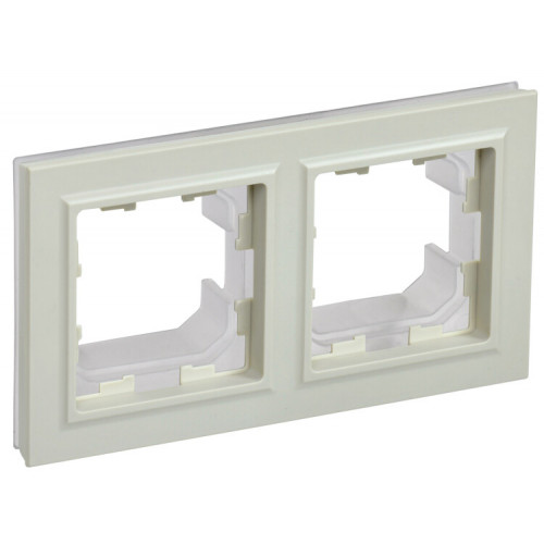 BRITE Рамка 2-мест. IP44 РУ-2-БрКр-44 бежевый | BR-M22-44-K10 | IEK