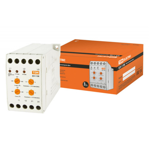 Реле контроля фаз ЕЛ-11М-3х380В (1нр+1нз контакты) | SQ1504-0014 | TDM