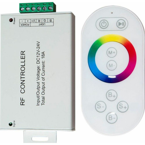 Контроллер для светодиодной ленты с П/У белый, LD56 18А12-24V (подходит для LS606,607) 137*137*51мм | 21558 | FERON