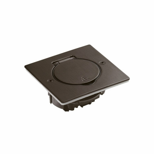 Встраиваемый розеточный блок IP44, квадратный, цвет коричневый, 2 модуля | 089750 | Legrand