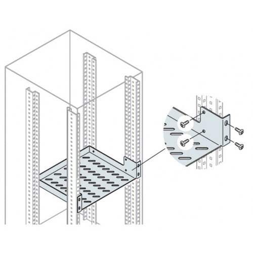 Полка фиксированная,2HE ,глубина 385мм | EV2385 | ABB