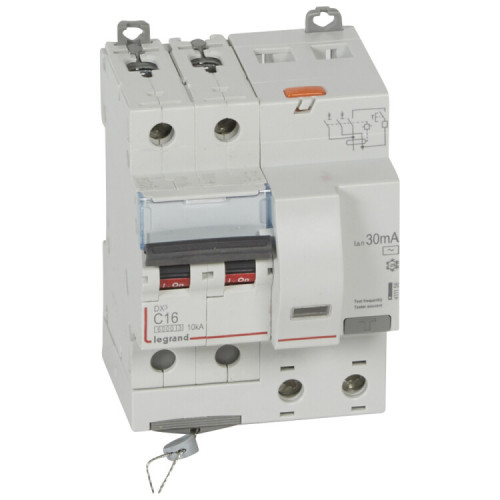 Выключатель автоматический дифференциального тока DX3 2п 16А C 30мА тип AC (4 мод) | 411158 | Legrand