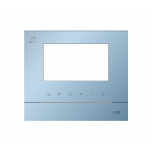 Рамка для абонентского устройства 4,3, голубой, с символом индукционной петли|52313FC-L| ABB