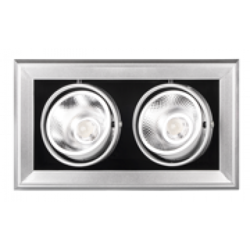 Светильник светодиодный встраиваемый карданный LED PSP-S 312 2x9W 4000K 24° GREY IP40 | .5027169 | Jazzway