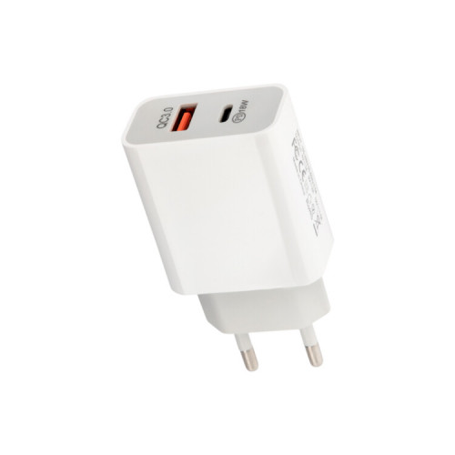 Сетевое зарядное устройство REXANT USB-A+USB-C адаптер, 18W белое |18-2216 | REXANT