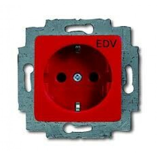 Розетка SCHUKO 16А 250В с маркировкой EDV, цвет красный | 2011-0-2886 | 2CKA002011A2886 | ABB