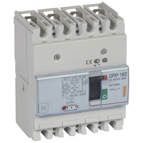 Автоматический выключатель DPX3 160 - термомагнитный расцепитель - 25 кА - 400 В~ - 4П - 120 А | 420056 | Legrand