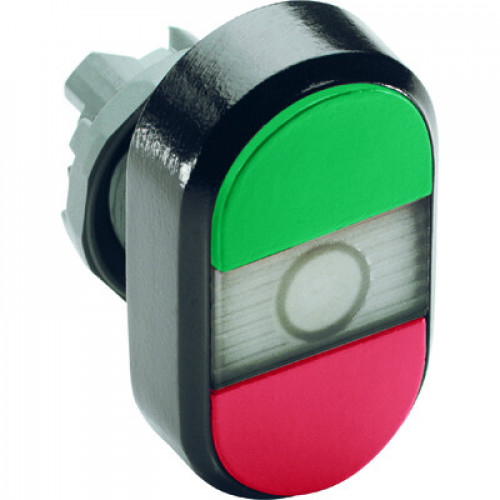 Кнопка двойная MPD4-11С (зеленая/красная) прозрачная линза с тек стом (START/STOP) | 1SFA611133R1108 | ABB