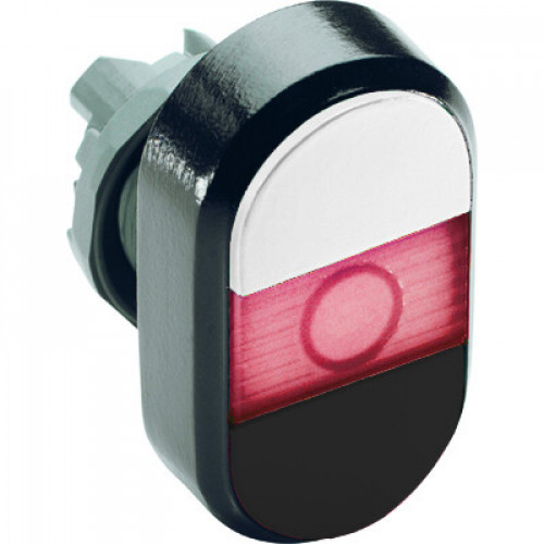 Кнопка двойная MPD5-11R (белая/черная) красная линза без текста | 1SFA611134R1101 | ABB