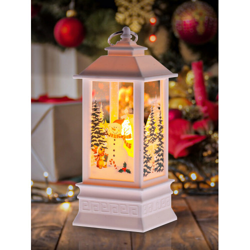 Новогодний декоративный светильник Снеговик EGNDS-06 теплый белый диодов , h 20 см, 3*ААА, IP20 | Б0051940 | ЭРА