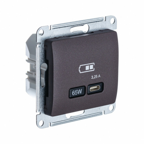 GLOSSA ШОКОЛАД USB РОЗЕТКА тип-C 65W высокоскор.заряд. QC PD | GSL000827 | SE
