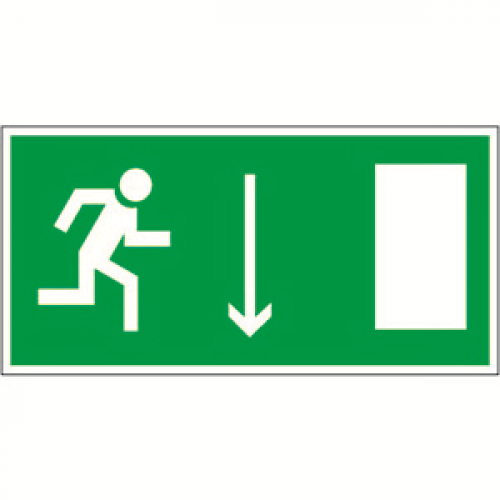 Пиктограмма (Пластина) Указатель двери эвакуационного выхода (прав.) BL-3015.E09 | а12538 | Белый свет