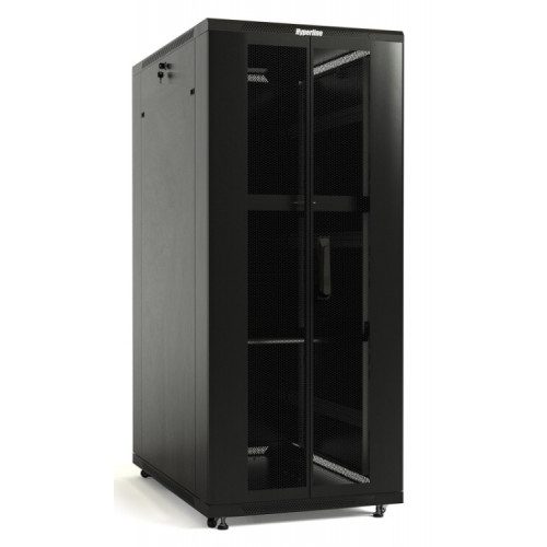TTB-1868-DD-RAL9004 Шкаф напольный 19-дюймовый, 18U, 988x600х800 мм (ВхШхГ) цвет черн.| 395973 | Hyperline