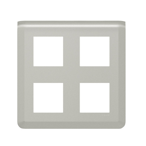 Рамка - Mosaic - 2х2х2 модуля - алюминий | 079338L | Legrand