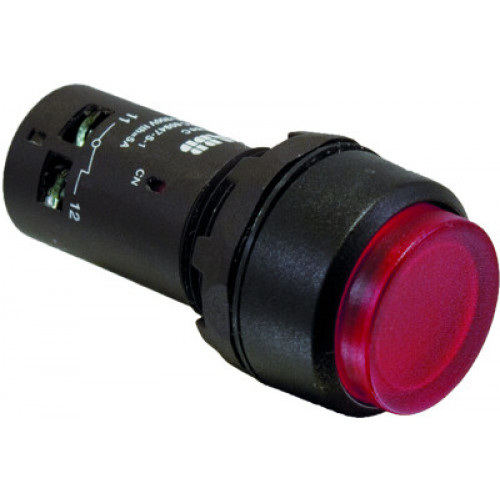 Кнопка с подсветкой CP3-13R-01 красная 220В AC/DC с выступающей клавишей без фиксации 1НЗ | 1SFA619102R1341 | ABB