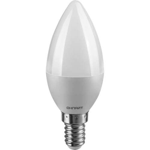 Лампа светодиодная OLL-C37-8-230-6.5K-E14-FR | 61128 | ОНЛАЙТ