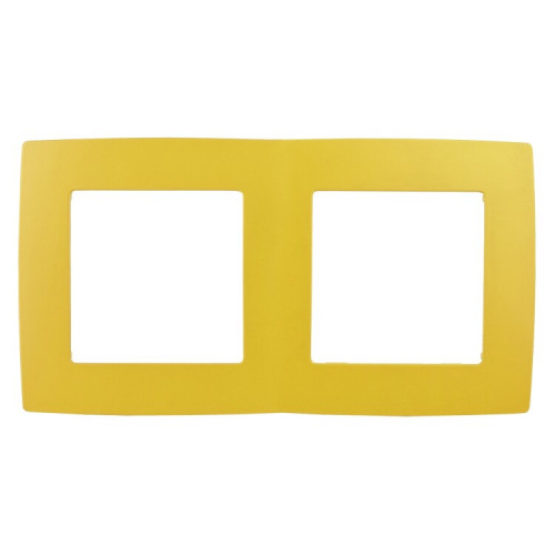 Рамка на 2 поста 12-5002-21 , жёлтый (10/100/3000) |Б0019395 | ЭРА