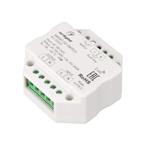 Выключатель SMART-SWITCH (230V, 1.5A, 2.4G) | 025039 | Arlight