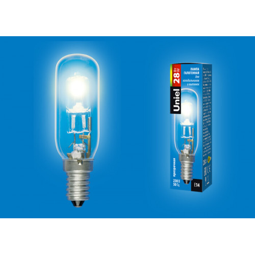 Лампа накаливания HCL-28/CL/E14/F25 Е14 28Вт 3000К special галогенная для холодильников и вытяжки прозрачная | UL-00005665 | Uniel