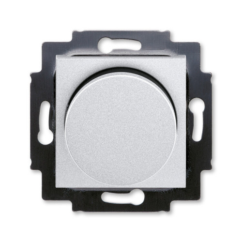 ABB Levit Серебро / дымчатый чёрный Светорегулятор поворотно-нажимной 60-600 Вт R | 3294H-A02247 70W | 2CHH942247A6070 | ABB