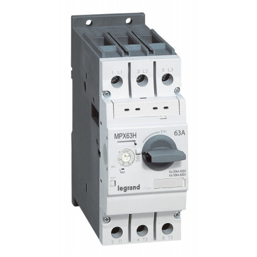 Автоматический выключатель для защиты электродвигателей MPX3 T63H 32A 50kA | 417365 | Legrand