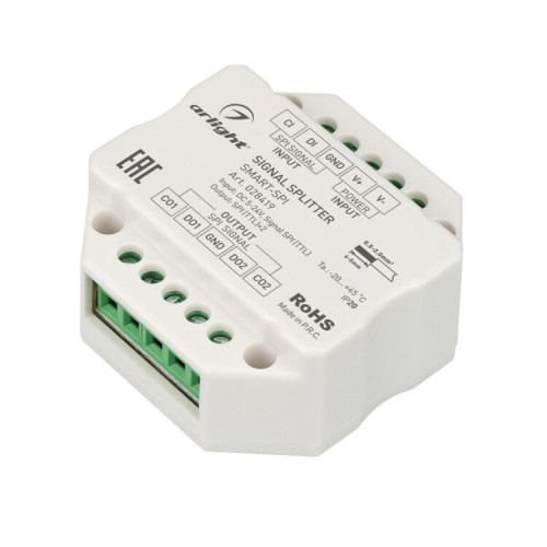 Усилитель SMART-SPI (12-24V, 2 output) (arlight, IP20 Пластик, 5 лет) | 028419 | Arlight