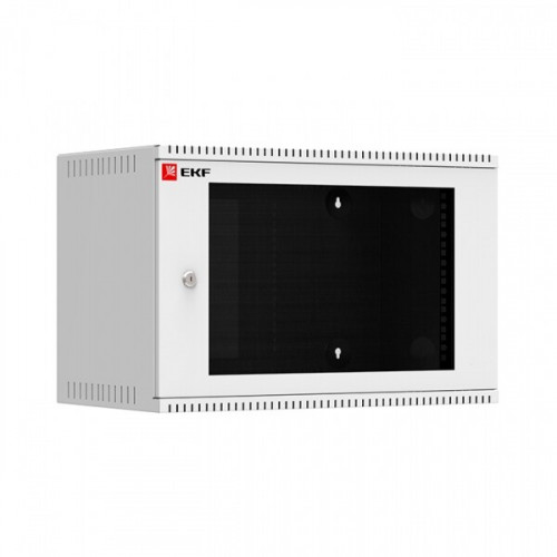 Шкаф телекоммуникационный настенный 6U (600х350) дверь стекло, Astra A серия EKF Basic | ITB6G350 | EKF